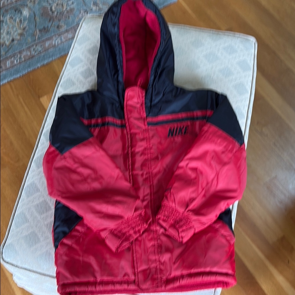 Nike Red and Black Jacket for Cold Weather